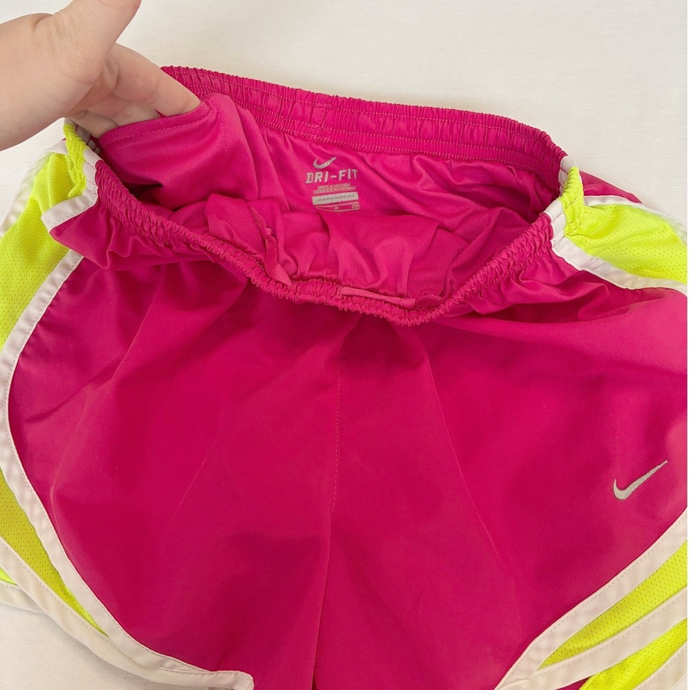 Nike Dri-FIT Tempo Running Shorts Pink & Yellow Women's Size Small 3 Inch Inseam - Picture 6 of 10